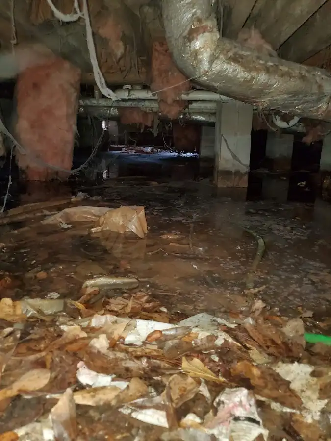 Crawl space flood assessment for Commercial Water Damage Restoration in Alta Sierra